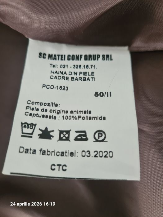 Vand Haină piele militară