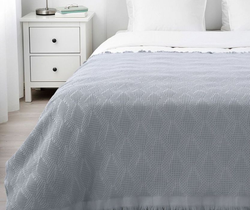 Новые пледы вафельный ромб 100%хб