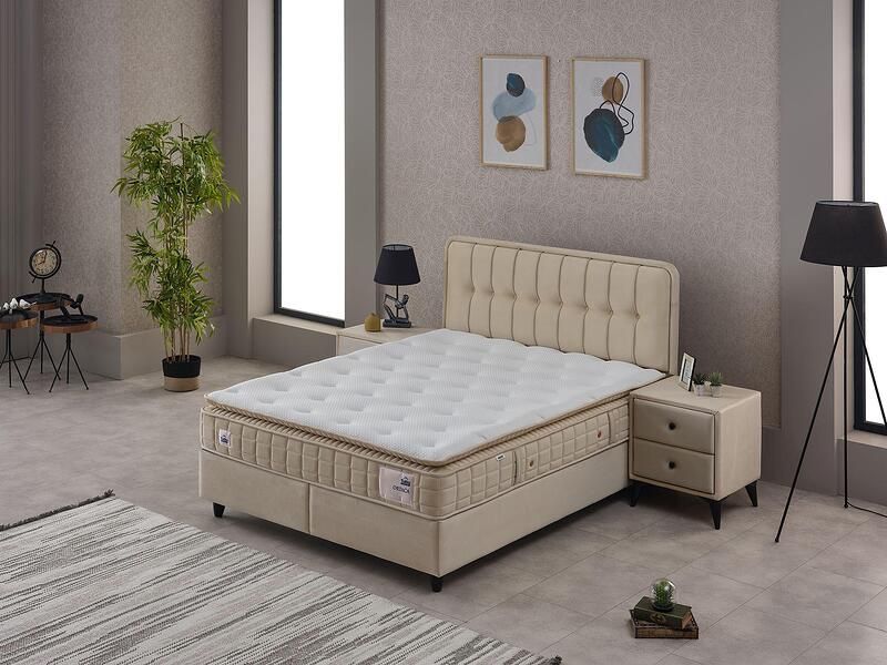 Тапицирано легло Ortaca Крем