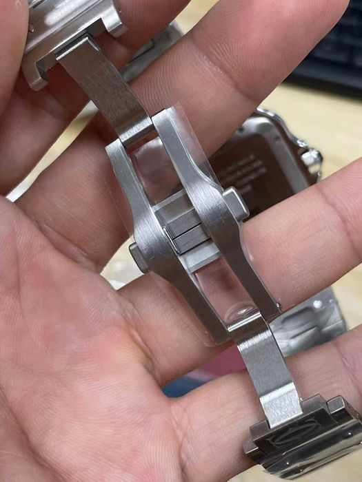 Cartier Santos 100 сребристо/синьо