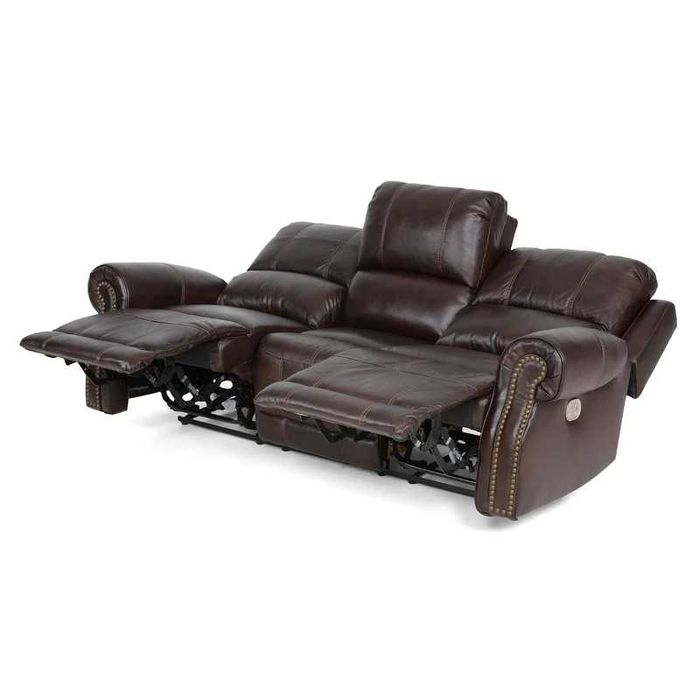 Canapea recliner 3 locuri piele naturala