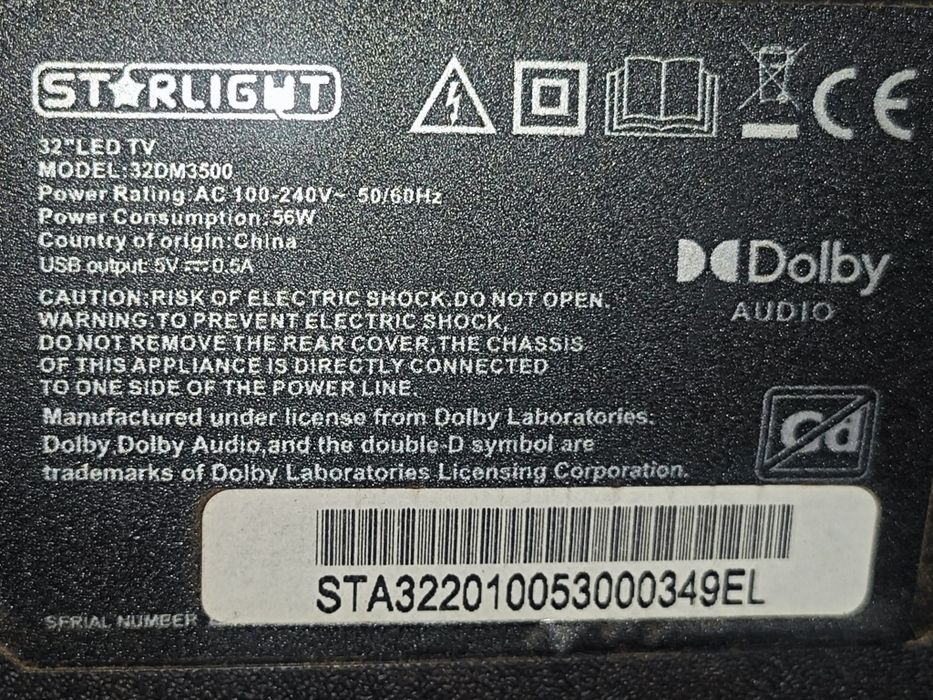 Led tv, star-Light,32, ЛЕД Телевизор  СТАРЛАЙТ ЗА ЧАСТИ
