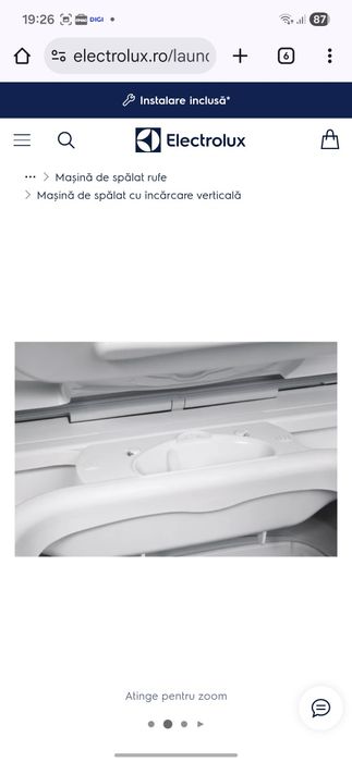 Mașină de spălat verticală PerfectCare600 clasă B 7.0 kg Inverter