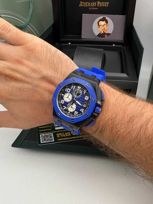 audemars piguet royal oak черно-синьо