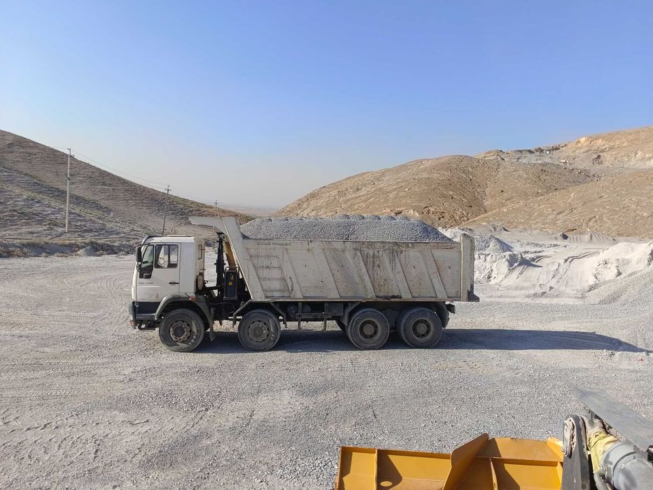 Щебень Юкташиш Самасувал 40 тоналик Ман эксватор пагрукчик юл ишлари