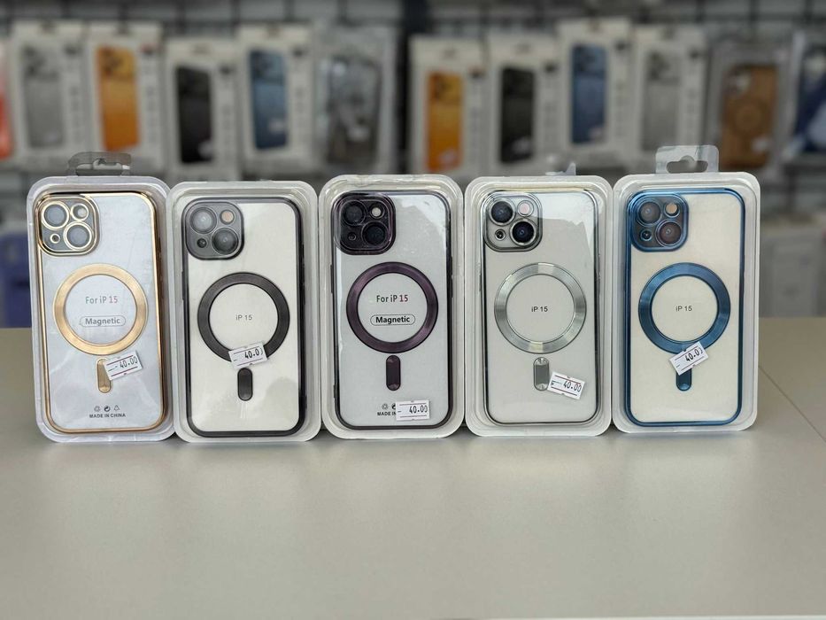 Husa TPU Luxury MagSafe , folie, cablu, încărcător iPhone 15