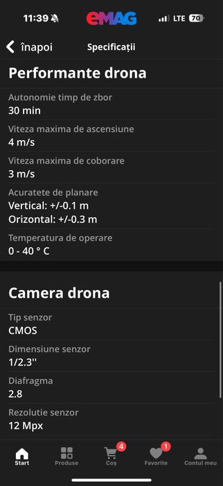 Dronă DJI Mavic Mini 249g