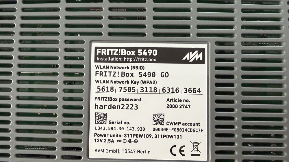 Router fibra cu wifi Fritzbox 5490