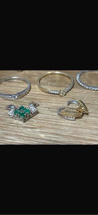 Pandantiv aur 18 karate cu diamante naturale si smaralde naturale