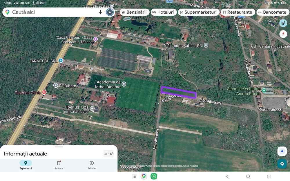 Teren Intravilan Săftica – Balotești (Lângă Baza Dinamo), Loturi Rezidențiale între 534 mp și 739 mp