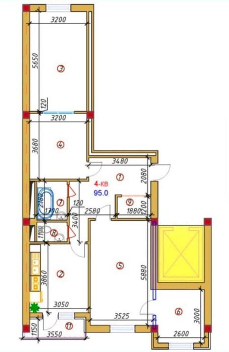 ЖК Nukus Avenue 3 комнатная 98м2 Коробка ул.Нукусская Safia ор-р