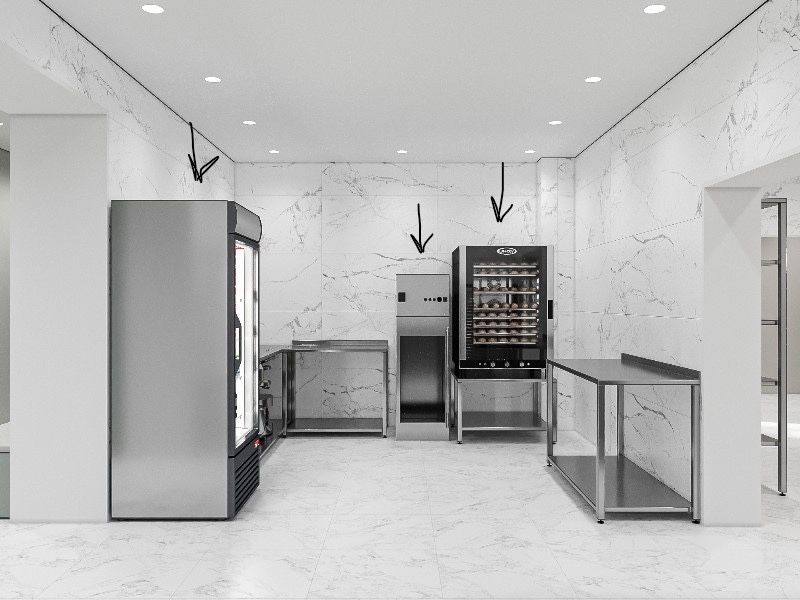 3D визуализация и растановка оборудования заведегий общественого питан