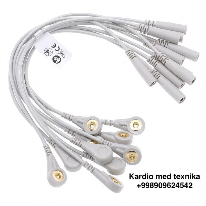 Переходник для ЭКГ кабели на  кнопочный тип