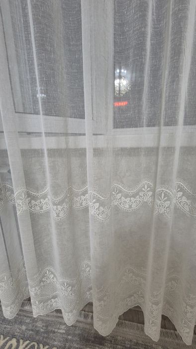 Продам тюли, тонкий лён, 8 метров