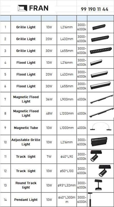 Магнитная шина для трековых светильников
