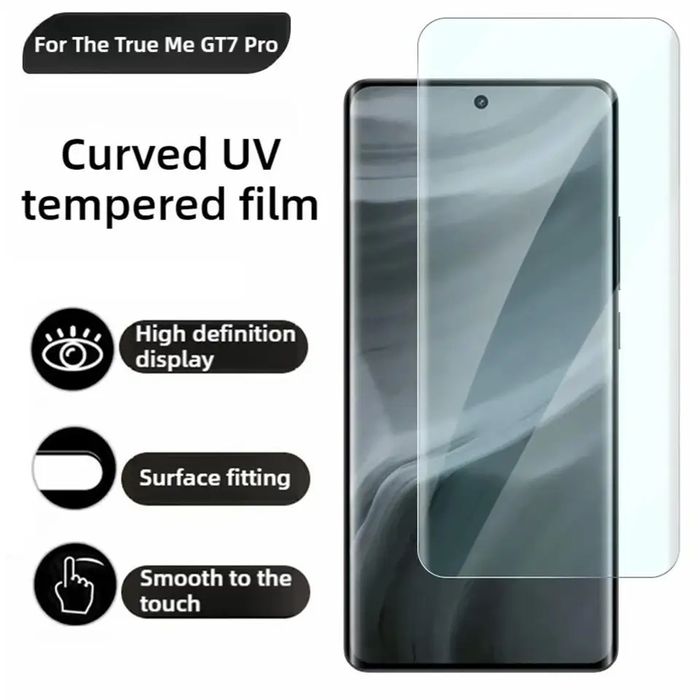 Realme 14 Pro+ 12 Pro+ GT7 Pro / 3D UV ТЕЧНО ЛЕПИЛО Стъклен протектор