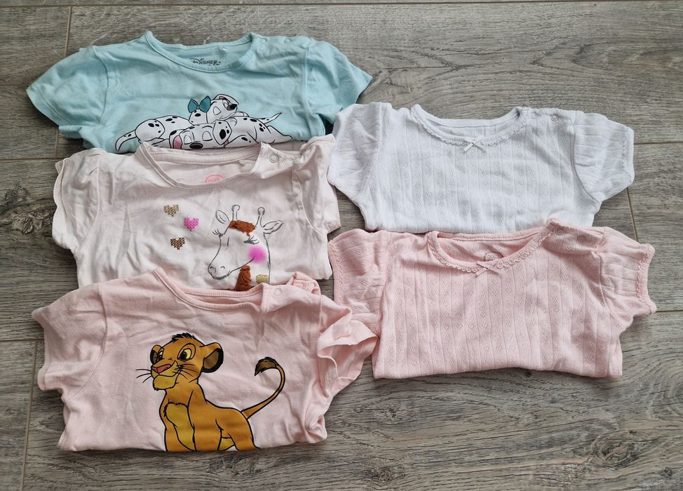 Lot 5 body cu maneca scurta fetite, SMYK, 98