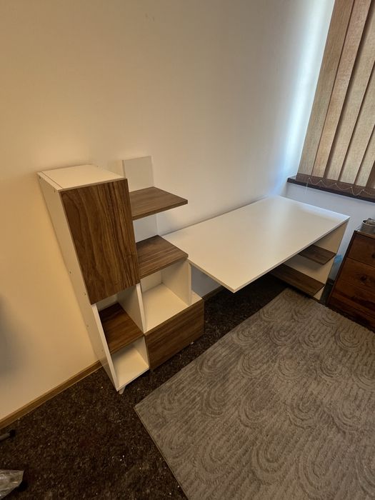 Birou modern Woody Fashion 170 cm cu bibliotecă și dulap – Design premium, foarte solid