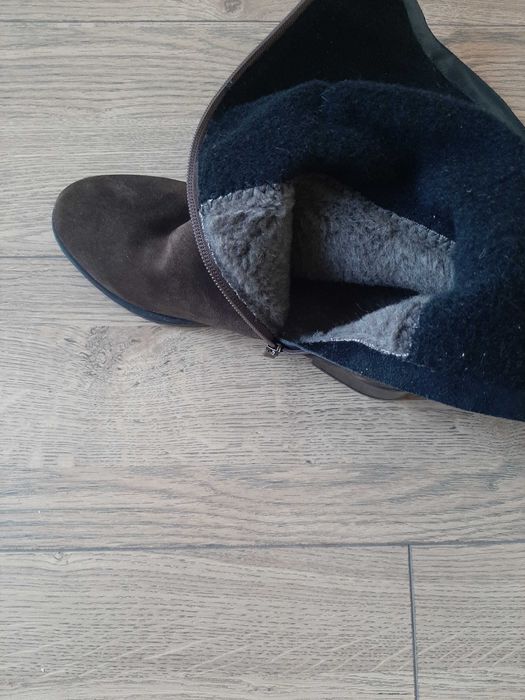 Сапоги зимние замшевые