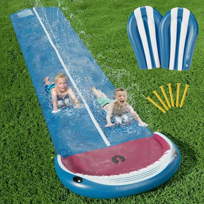 Jasonwell Slip and Water Strip - 6-метрова здрава водна пързалка