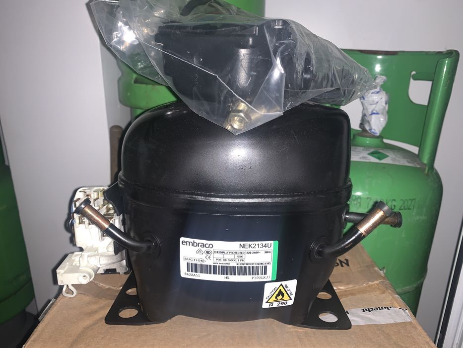 Compresor motor embraco nek2134u freon r290 nou sigilat  toata gama embravo tecumseh frascold copeland embraco cubigel frigmacool focsani magazin nou