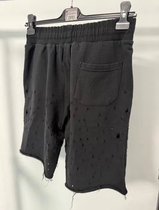 compleu pantaloni scurti tricou amiri disstressed piele