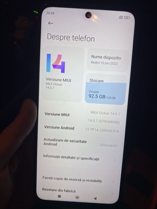 Vand redmi note 10 pro 2022 CA NOU