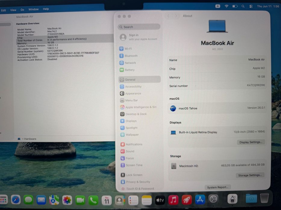 MacBook Air 13" M2 Chip 8-Core CPU/10-Core GPU/16GB RAM/512GB SSD