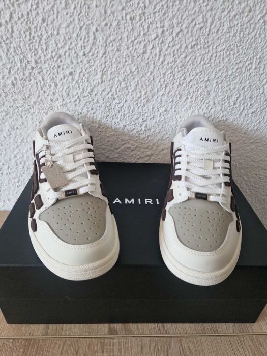 Adidasi AMIRI Skeleton albi maro 43