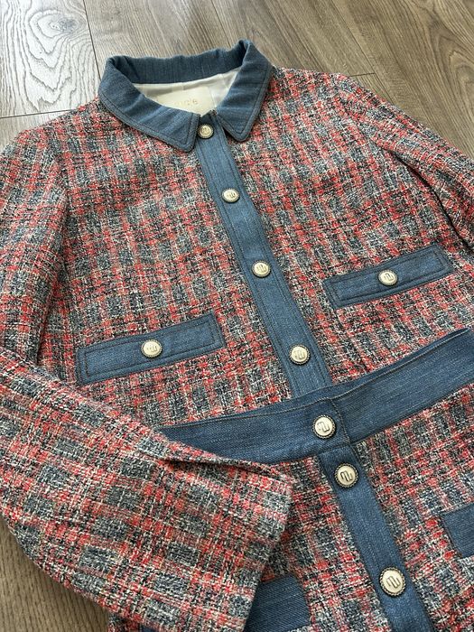 Maje costum tweed fusta si sacou
