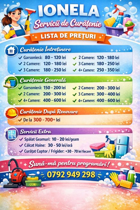 Servicii curățenie rapide