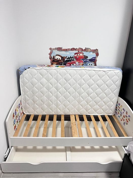 Pat copii+saltea noua