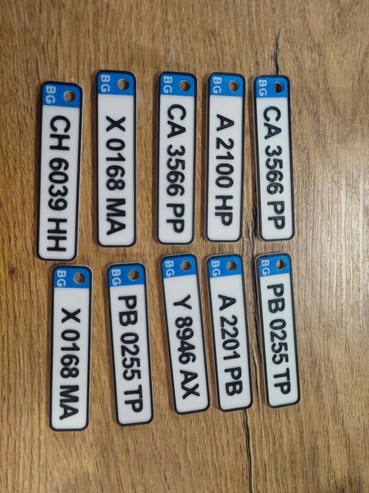 Ключодържател с Номер от кола Номер Ключ Кола