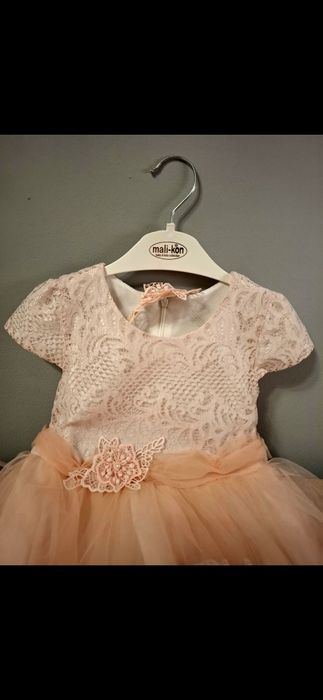 Rochie fete, superba, corai, de ocazie, marimea 104