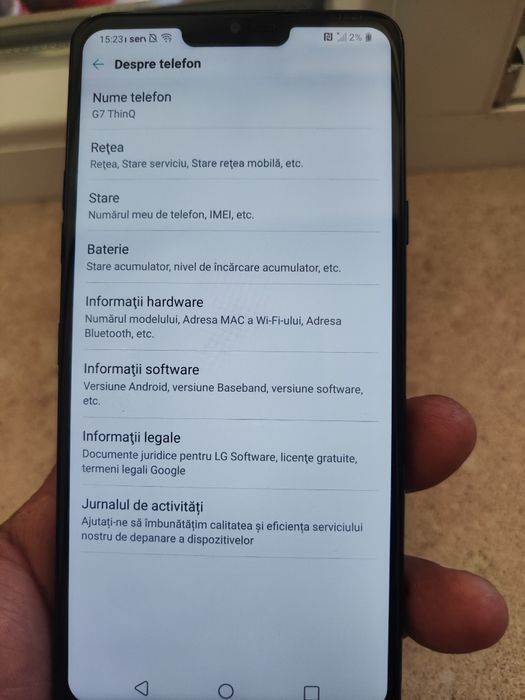 LG g7 ThinQ- impecabil - certificare militară
