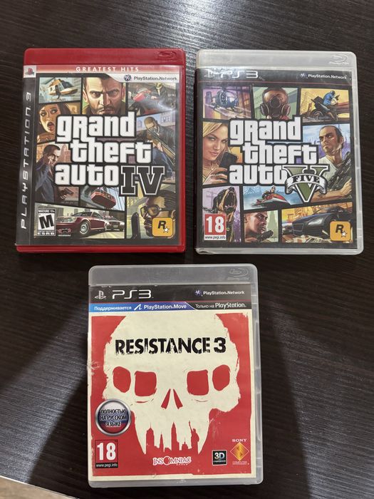 Диски GTAIV / GTA5 Sony PlayStation-3 / Ps-3