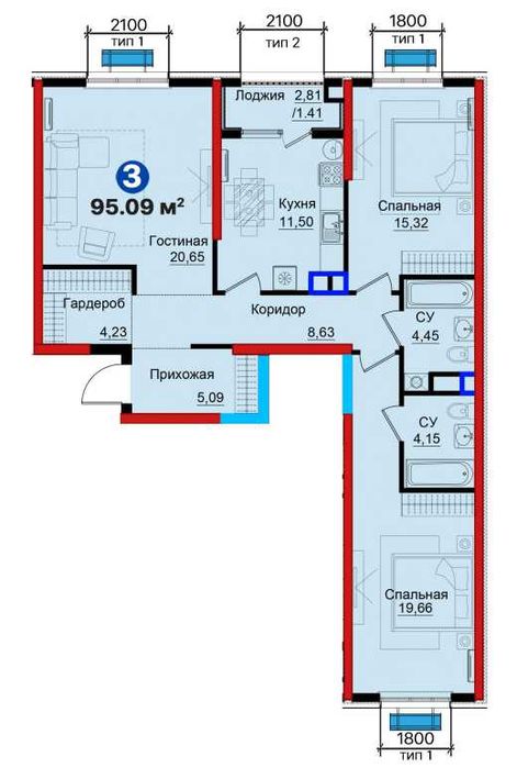 3-ком 95м² | дом готов + Кадастр | Ипотека | Скидка 31% • kw89