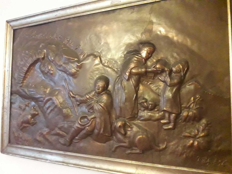 Tablou semnat din cupru