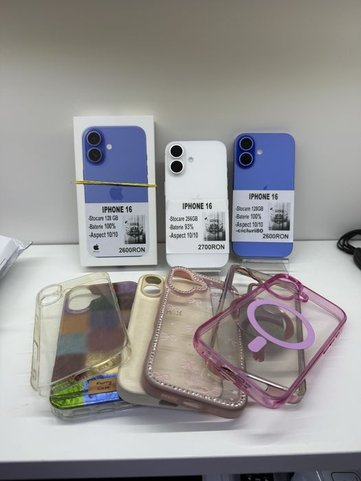 IPhone 16 128 GB 256 GB roz alb albastru husa cadou King amanet