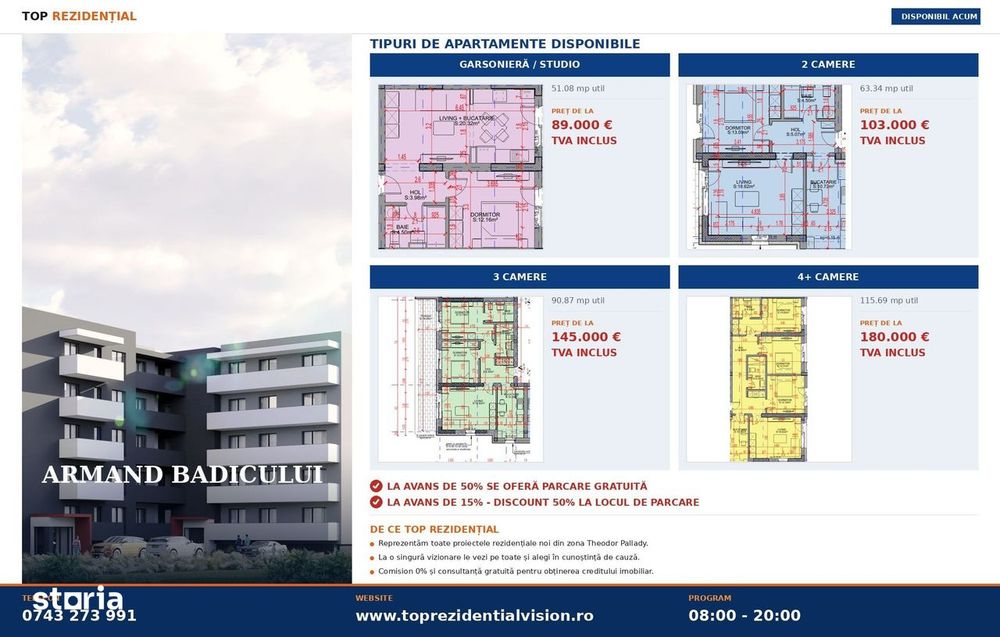 Oferta Pt. Toate Tipurile de Apartamente