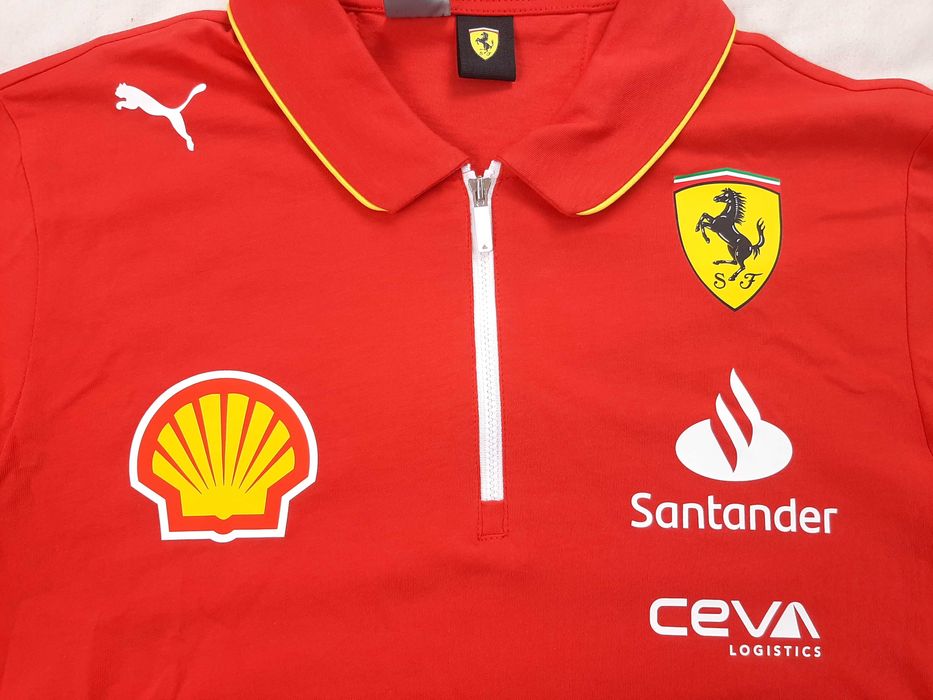Puma Scuderia Ferrari F1 Team - Оригинална мъжка тениска с яка