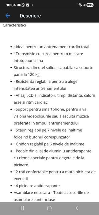Vând bicicleta medicinala