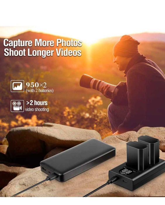 ENEGON NP-FZ100 Две батерии с капацитет 2280mAh и зарядно за Sony