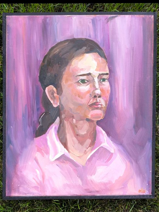 Картина маслом, портрет девушки