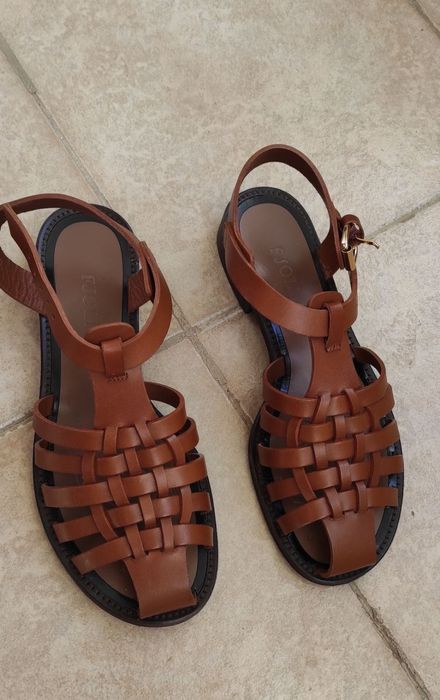 Сандали от естествена телешка кожа