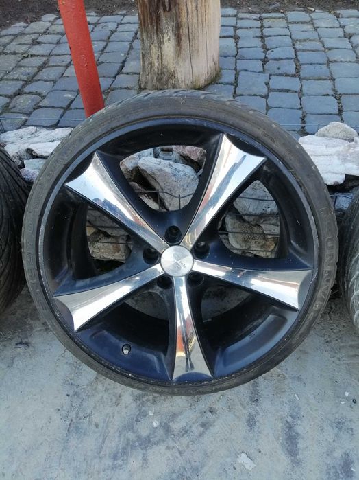 Jante Aluminiu pe 18, 5x100mm, Cauciucuri vara 215 35 R18, 750 Ron