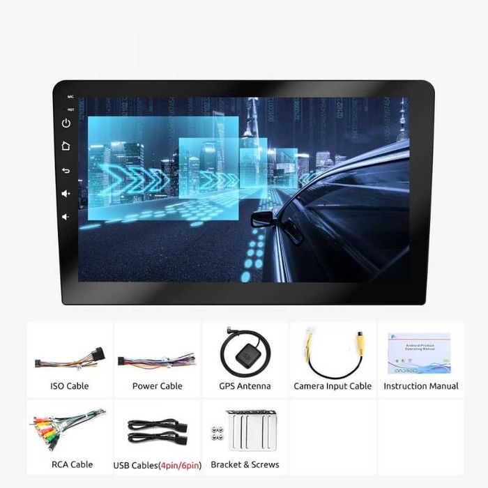 9” 2-DIN мултимедия с Android 14, 64GB ROM, 4GB RAM DDR3