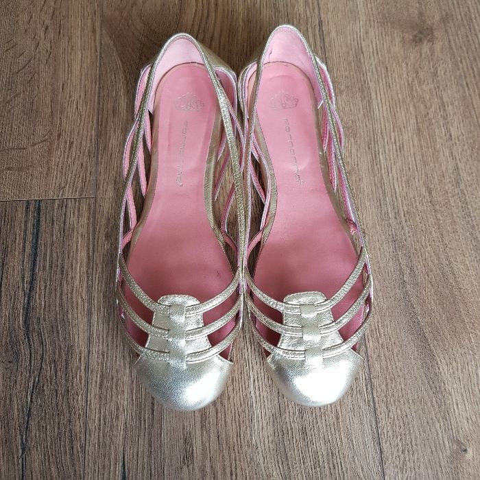 Нови златисти сандали / балерини Fornarina