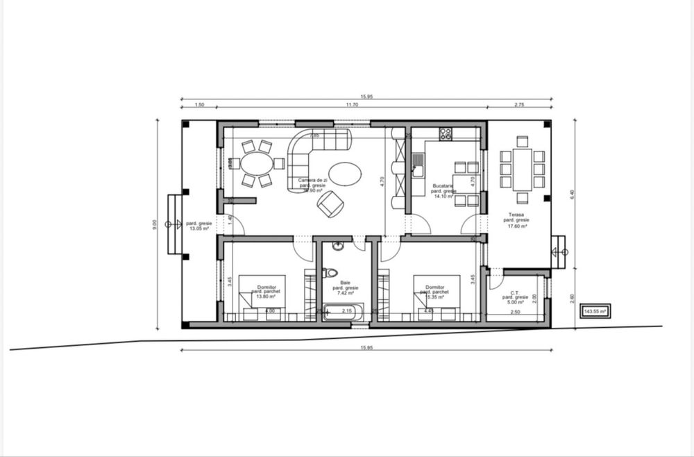 Teren intravilan 8km tg-jiu