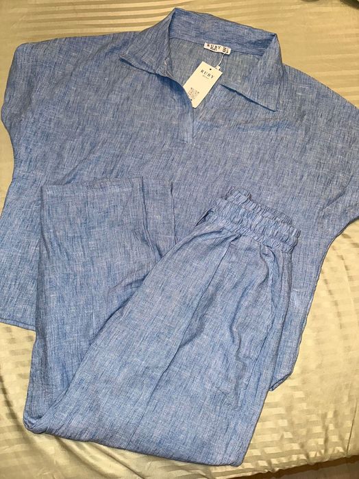 Дамски ленен комплект